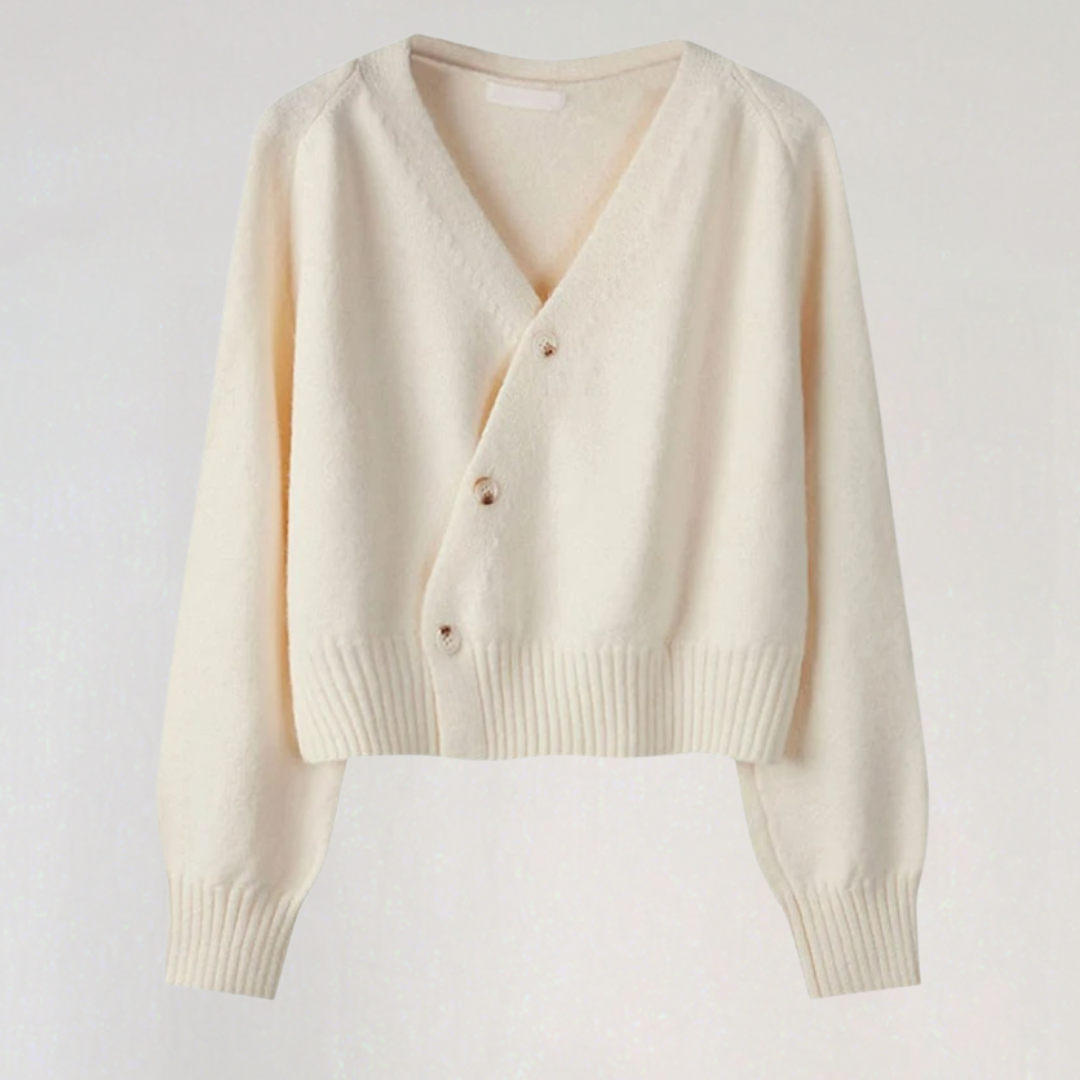 Women's Wool Jacket V-Neck Elegant Design
