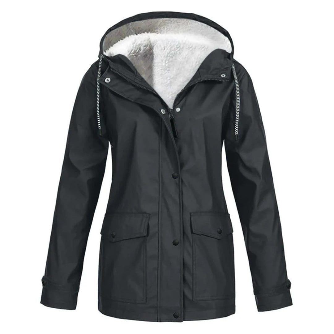 Women's Warm Elegant Black Winter Jacket