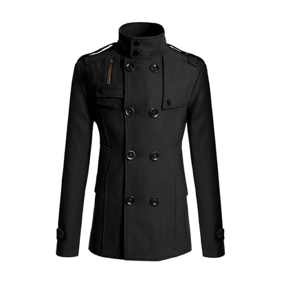 Women's Warm Textured Double-Breasted Dress