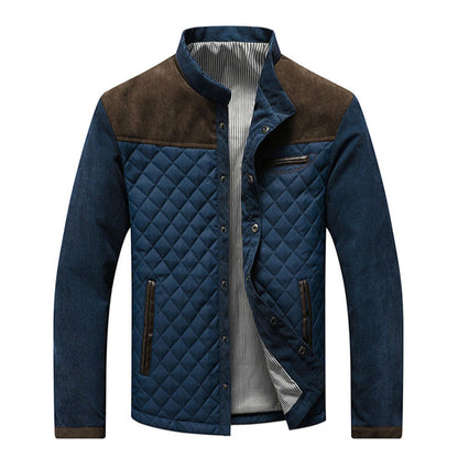 Men's Quilted Jacket Warm With Zipper
