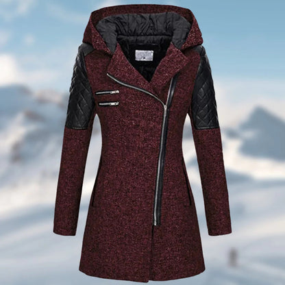 Trendy Hooded Jacket Mid-Length Zipper
