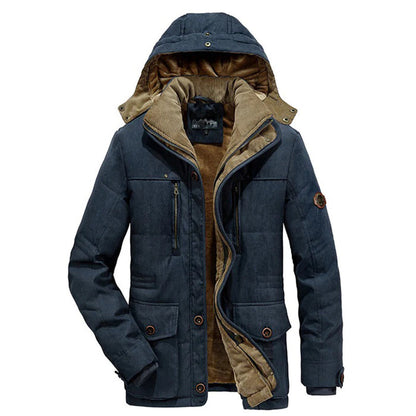 Herren Winterparka Kapuze Warm Isoliert