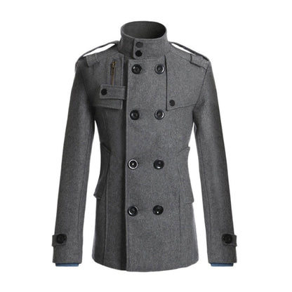 Women's Warm Textured Double-Breasted Dress
