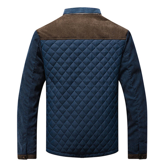Herren Steppjacke Warm Mit Reißverschluss - IdealeKleiden