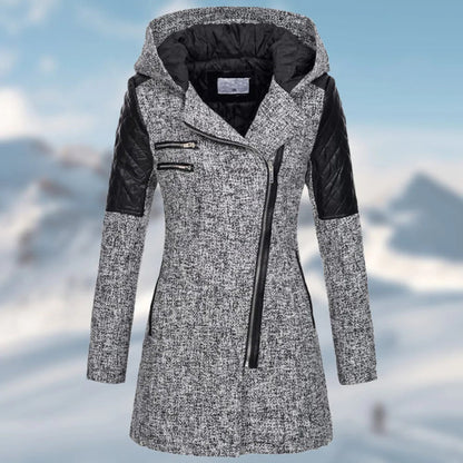 Trendy Hooded Jacket Mid-Length Zipper