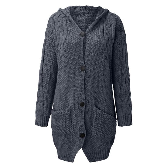 Kapuzenmantel Lässig Winter Trend - IdealeKleiden