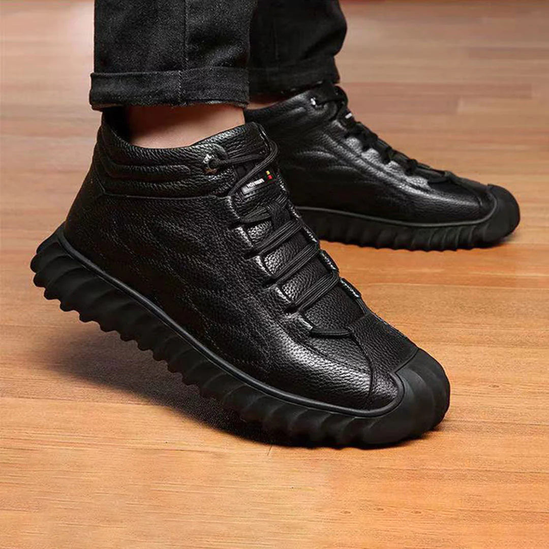 Ayden | Bequemer Winterstiefel Leder - IdealeKleiden