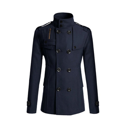 Women's Warm Textured Double-Breasted Dress