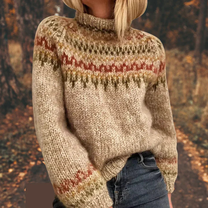 Damen Strickpullover Nordic Chic - IdealeKleiden