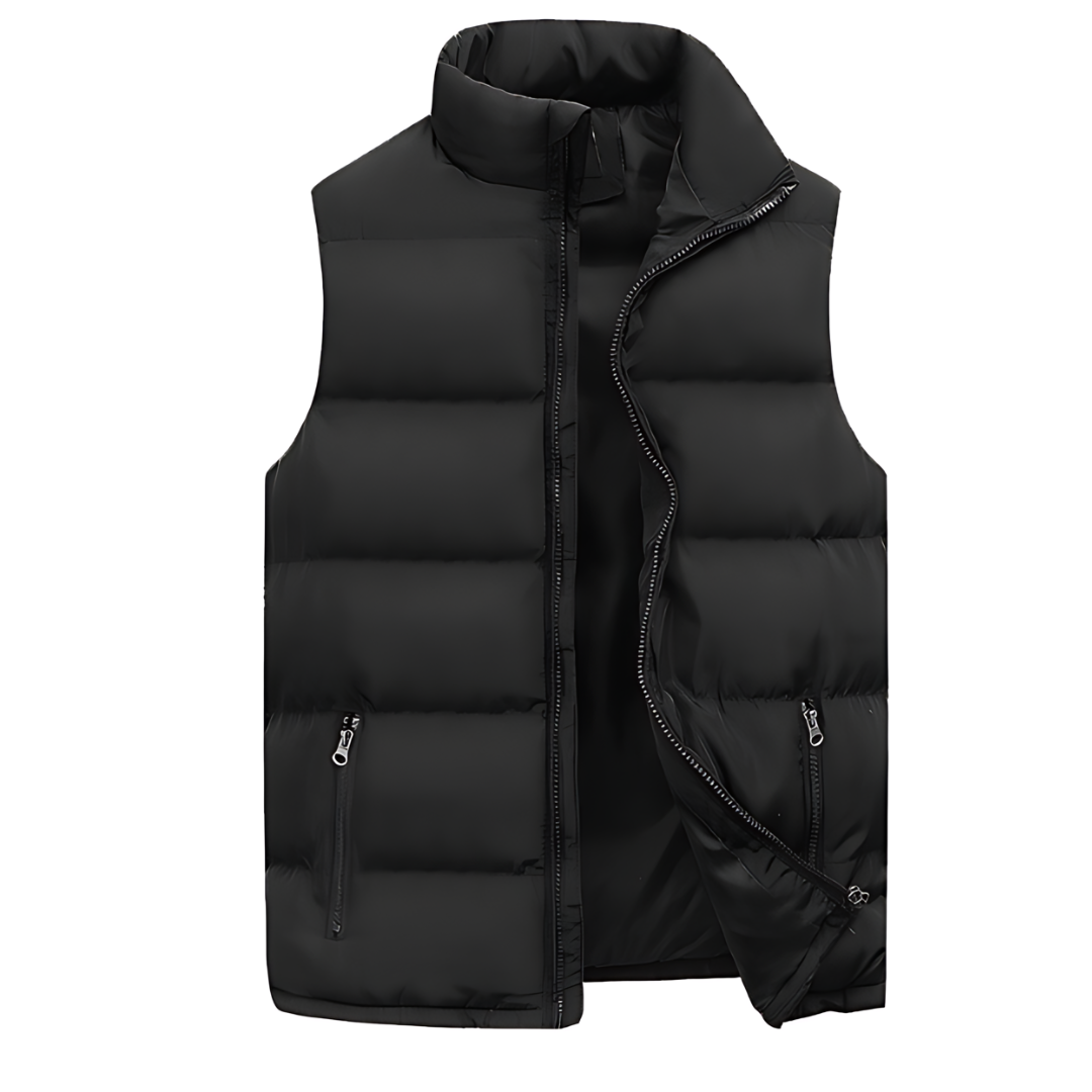 Puffer Weste Herren – Ärmellos Reißverschluss Winterjacke - IdealeKleiden