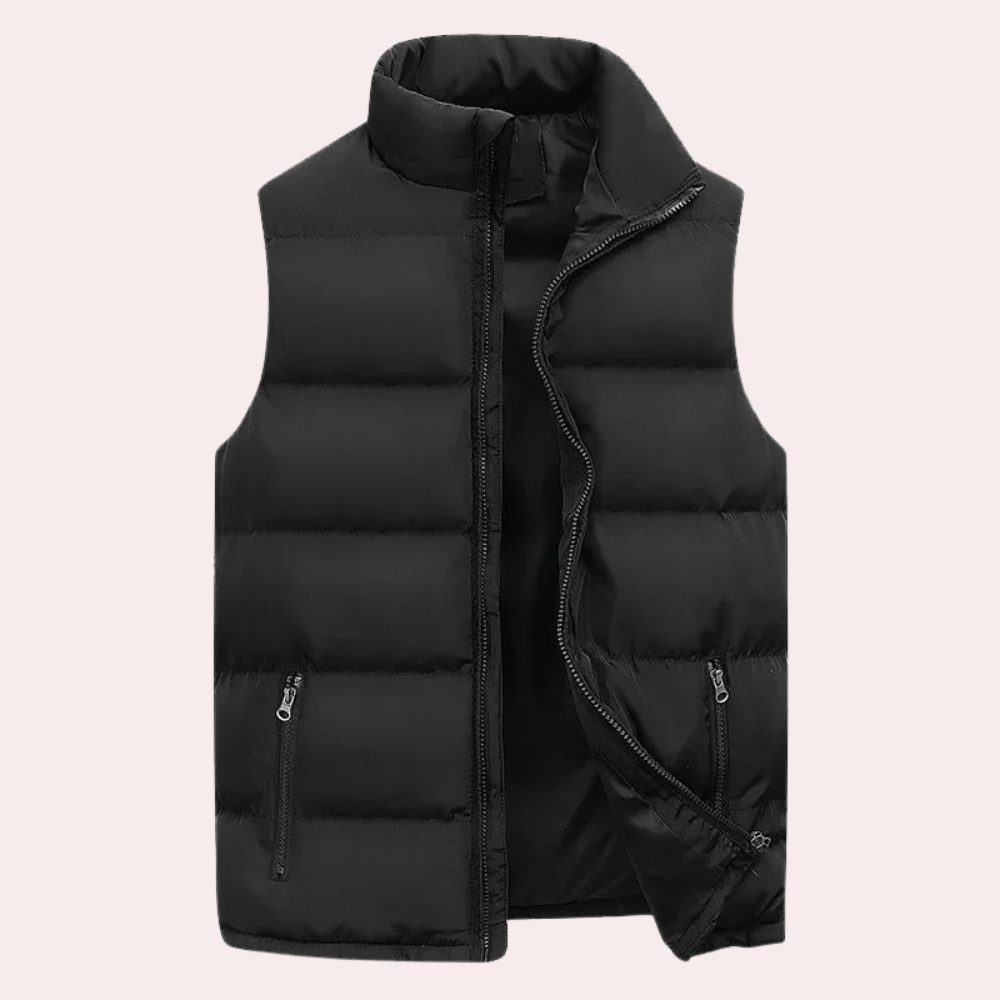 Men's Puffer Vest Sleeveless Zip Up