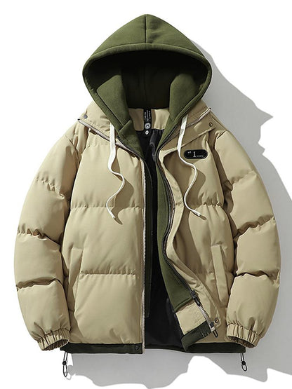 Men's Hooded Padded Puffer Jacket Winter Coat