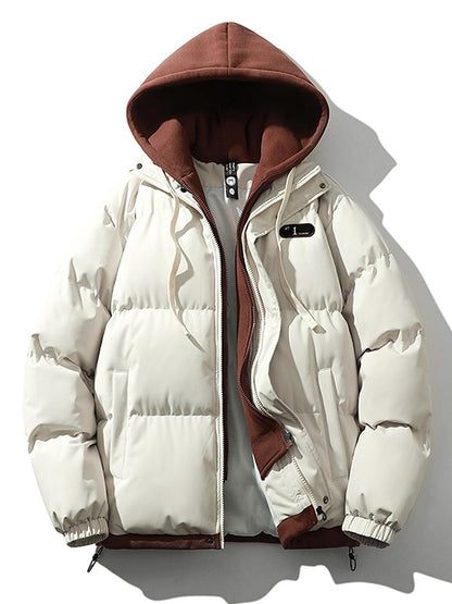Men's Hooded Padded Puffer Jacket Winter Coat