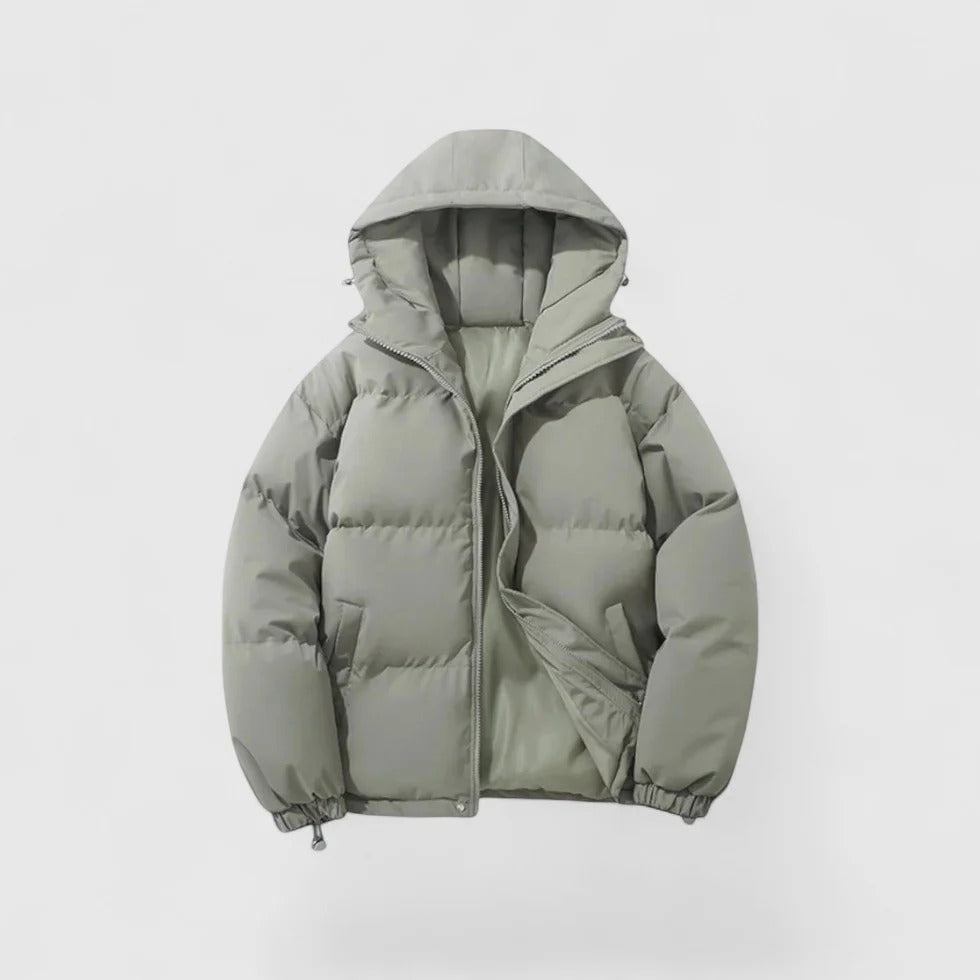 Men's Down Parka Warm Winter Jacket Hooded