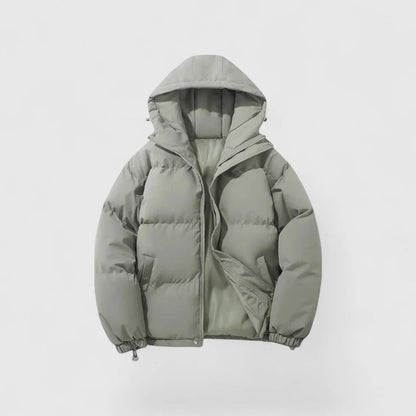 Men's Down Parka Warm Winter Jacket Hooded