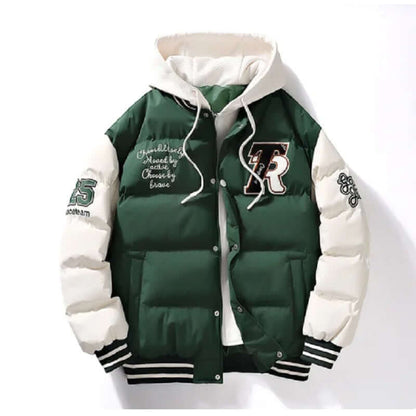 Men's Padded Winter Jacket With Hood
