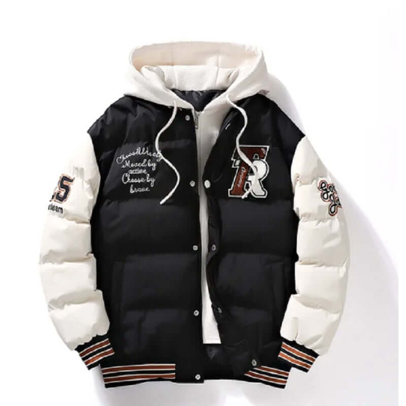 Men's Padded Winter Jacket With Hood