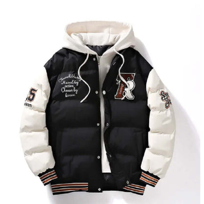 Men's Padded Winter Jacket With Hood