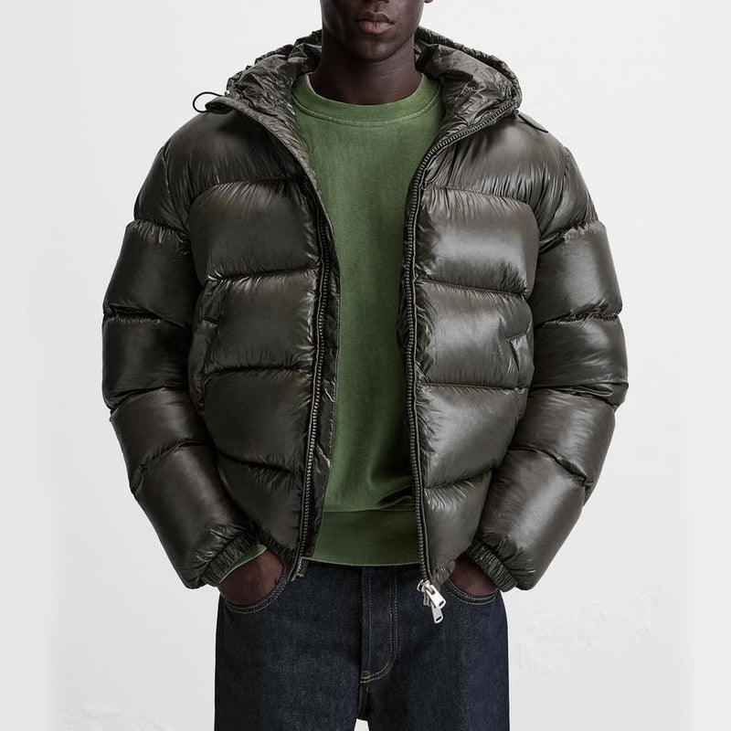 Warm Winter Jacket Black Down Jacket for Men