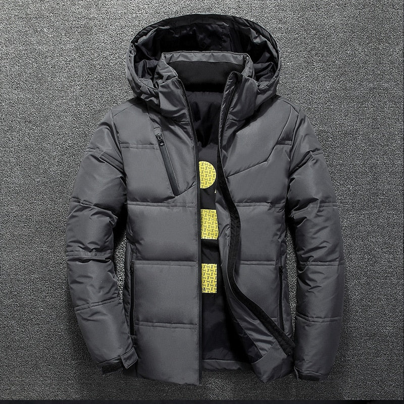 Insulated Jacket Warm Hooded Jacket Men's Winter