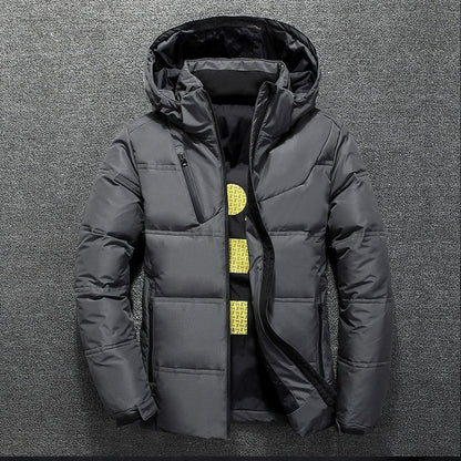 Insulated Jacket Warm Hooded Jacket Men's Winter