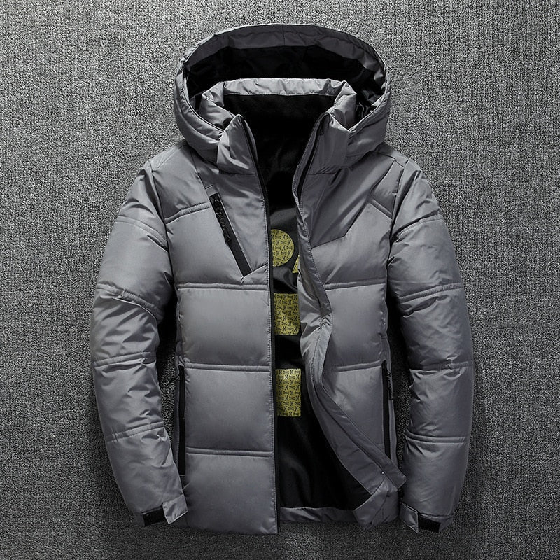 Insulated Jacket Warm Hooded Jacket Men's Winter