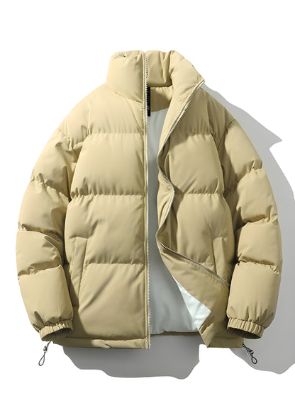 Warm Lined Men's Plus Size Winter Jacket