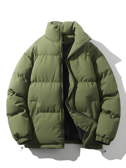 Warm Lined Men's Plus Size Winter Jacket