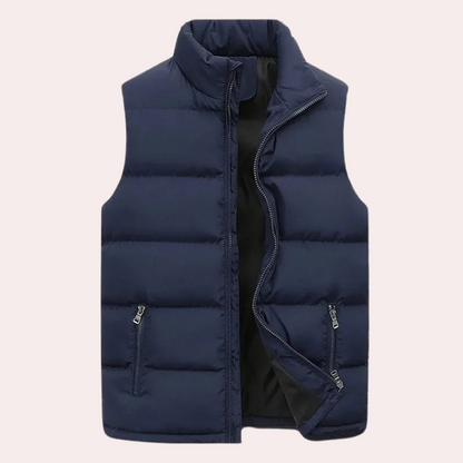 Men's Body Warmer Vest Sleeveless Zip Up