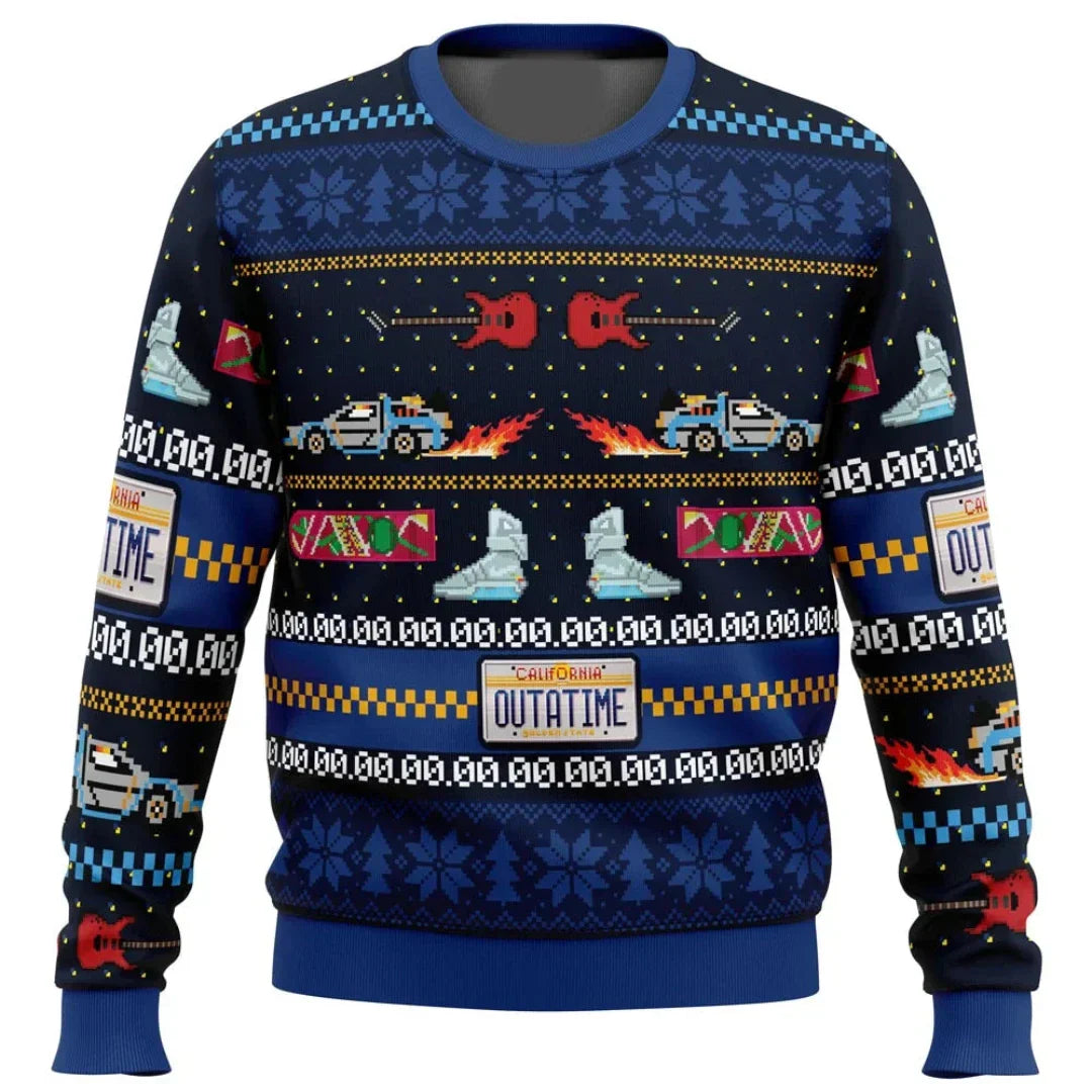 Men's Printed Crew Neck Sweater