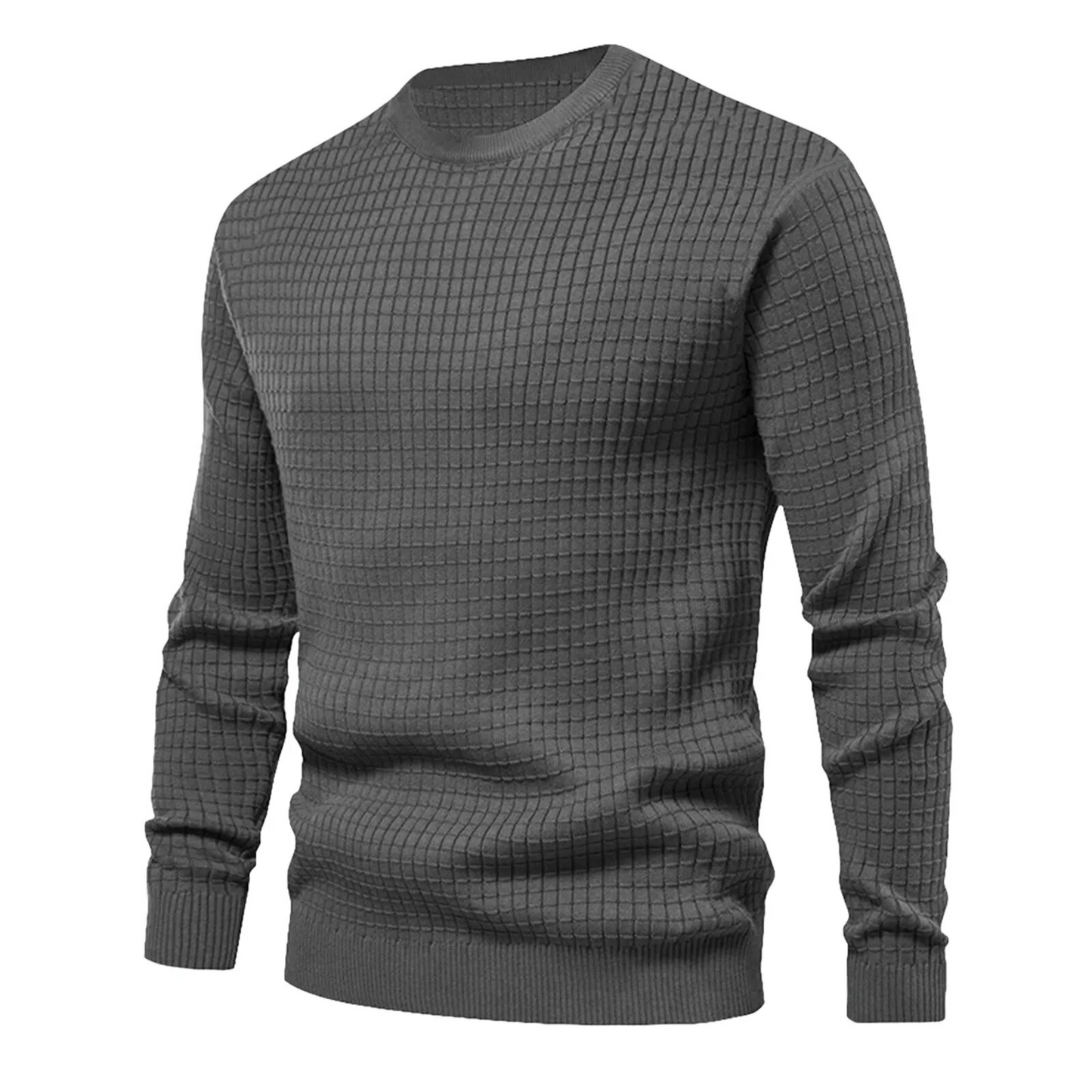 Men's Long Sleeve Crew Neck Cotton Sweater