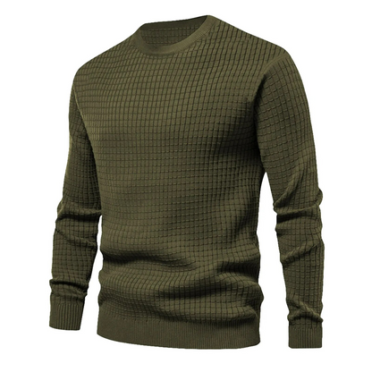 Men's Long Sleeve Crew Neck Cotton Sweater
