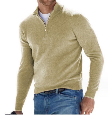Men's Modern Quarter-Zip Knitted Sweater