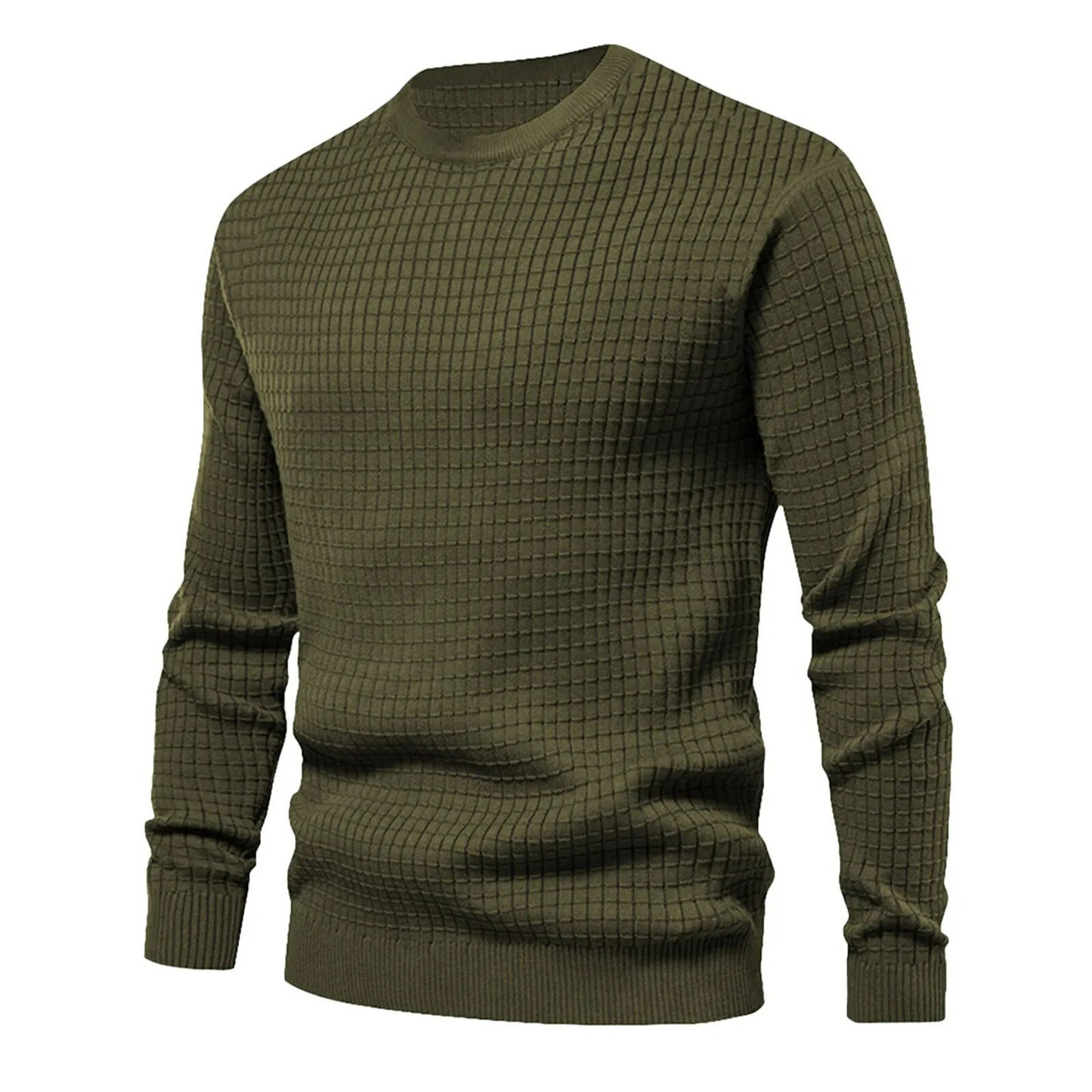 Men's Plaid Long Sleeve Sweater