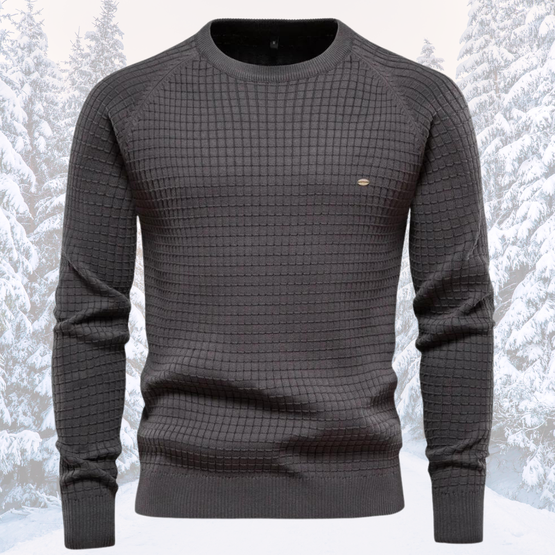 Men's Long-Sleeved Round-Neck Sweater