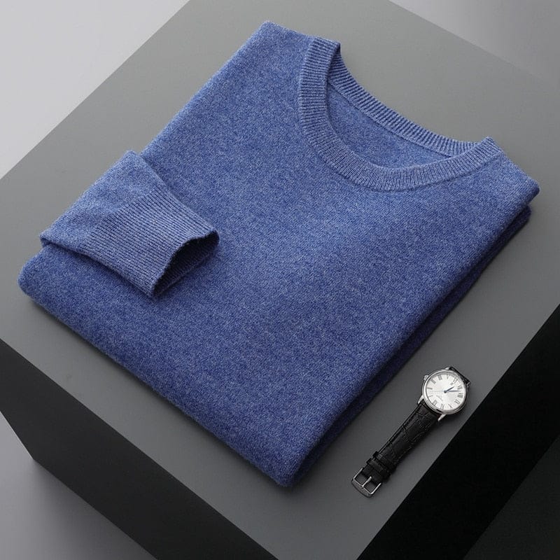 Men's Merino Wool Long-Sleeve Warm Sweater