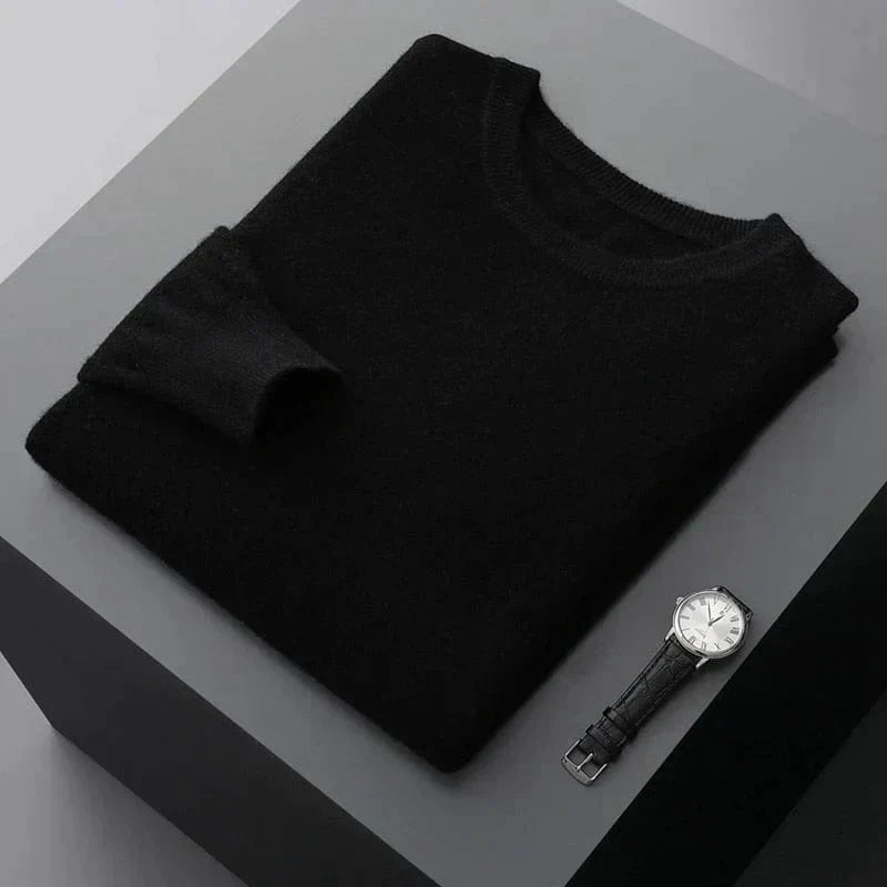 Men's Merino Wool Long-Sleeve Warm Sweater