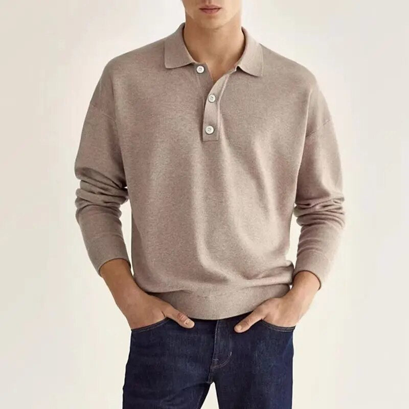 Men's Long-Sleeve Knit Sweater