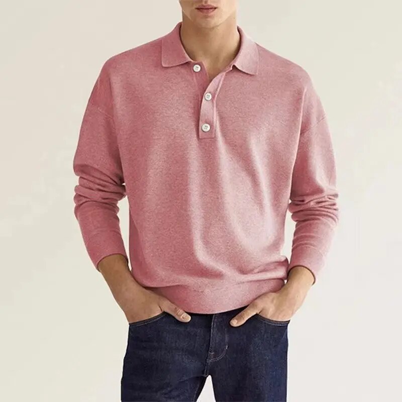 Men's Long-Sleeve Knit Sweater