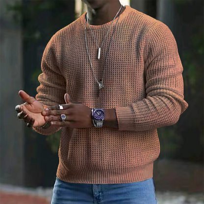 Men's Pullover Round Neck Long Sleeve Warm