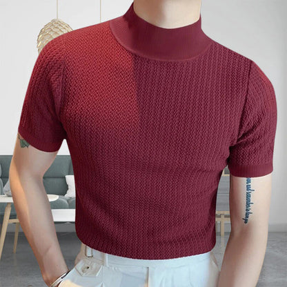 Men's Turtleneck Short-Sleeve Elegant T-Shirt