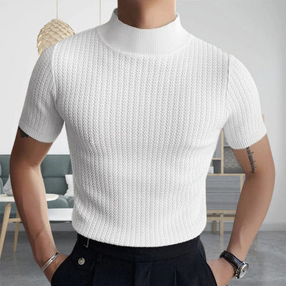 Men's Turtleneck Short-Sleeve Elegant T-Shirt