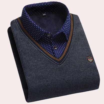 Men's Sweater Collar Style V-Neck