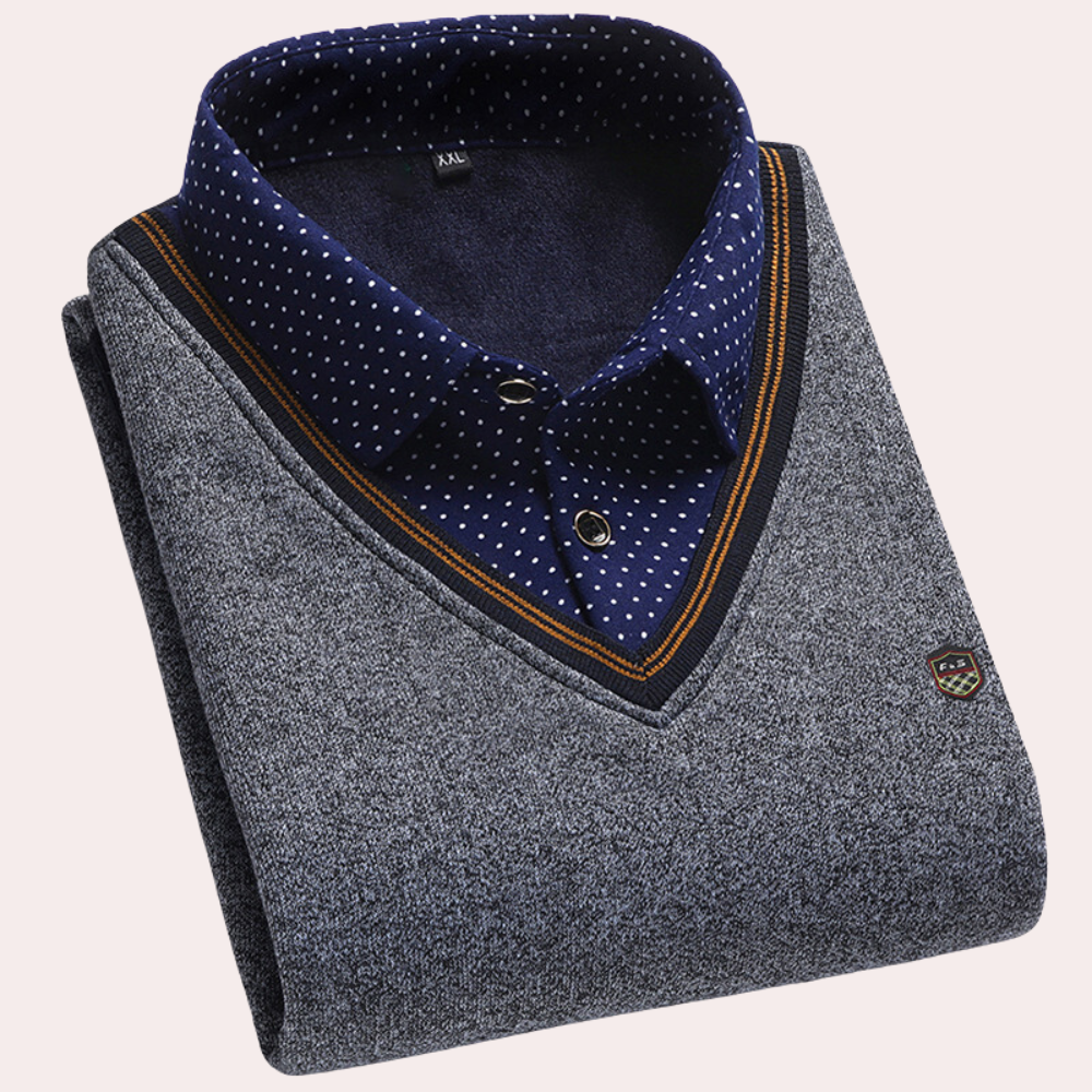 Men's Sweater Collar Style V-Neck
