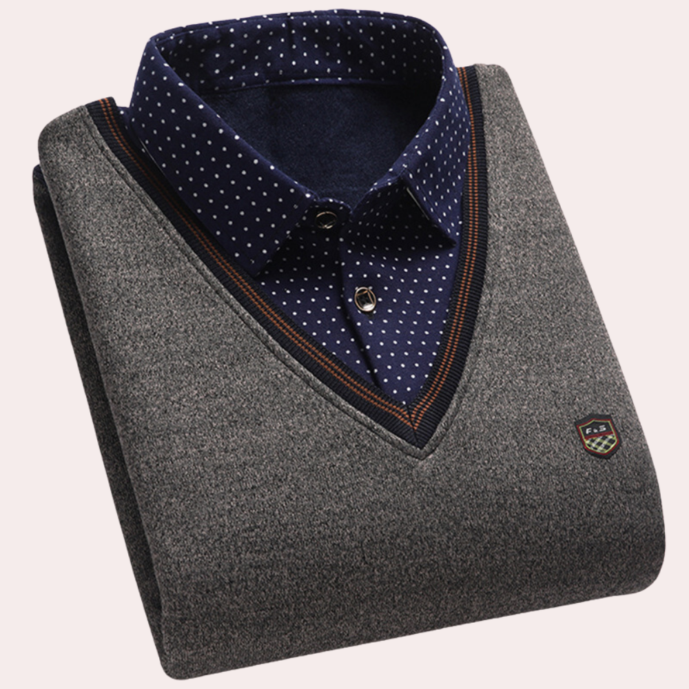 Men's Sweater Collar Style V-Neck