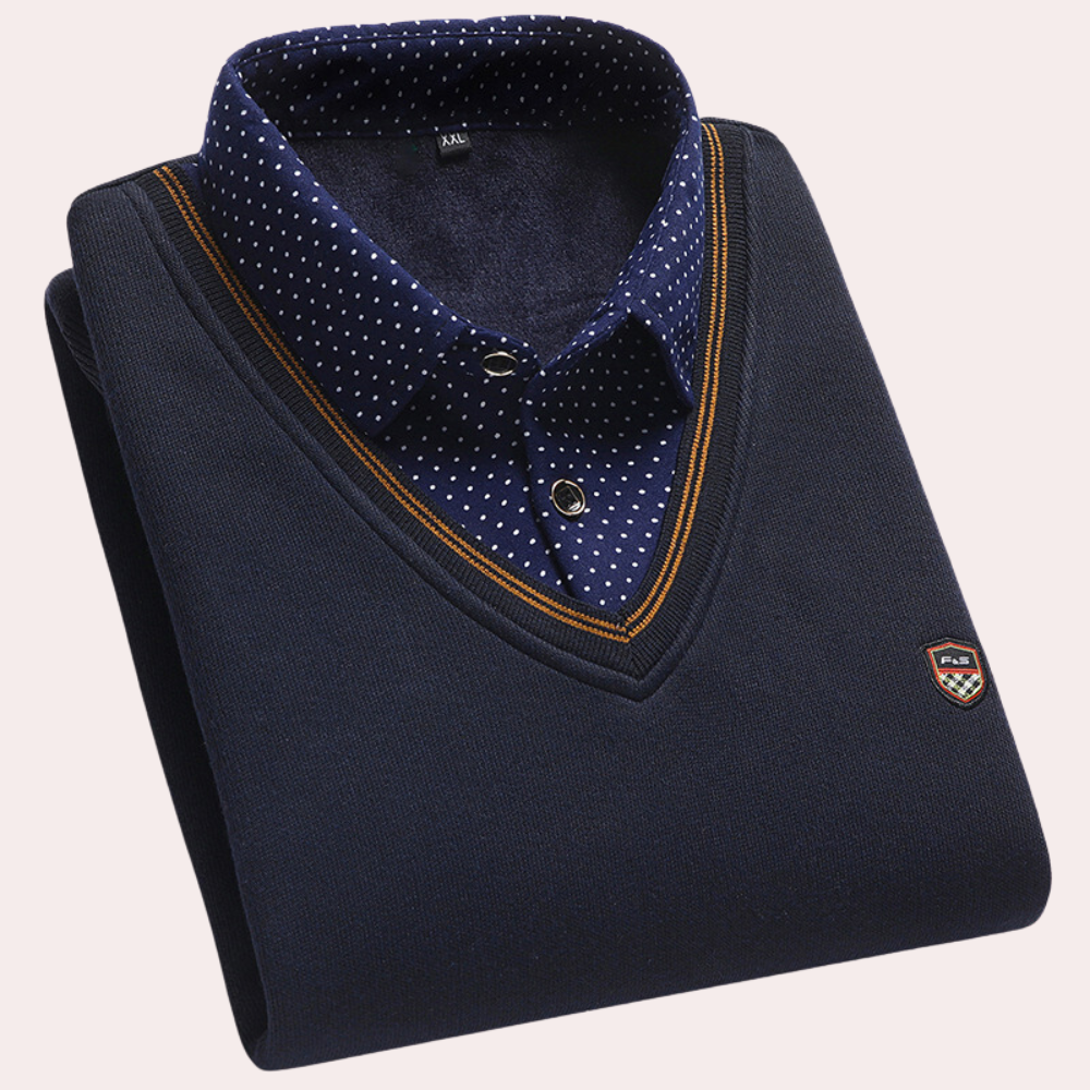 Men's Sweater Collar Style V-Neck