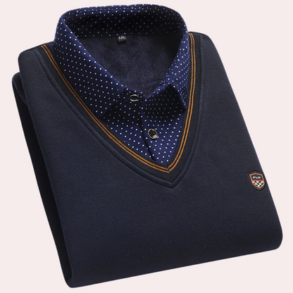 Men's Sweater Collar Style V-Neck