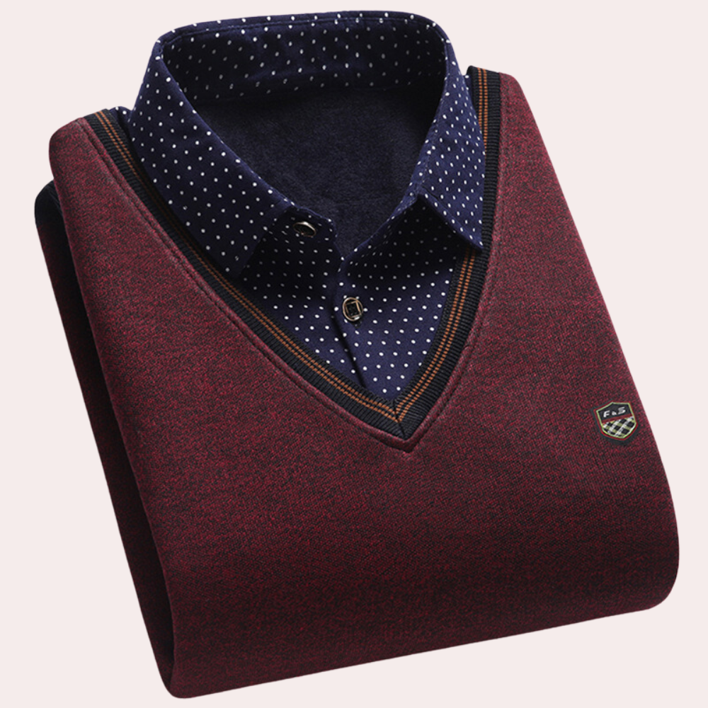 Men's Sweater Collar Style V-Neck
