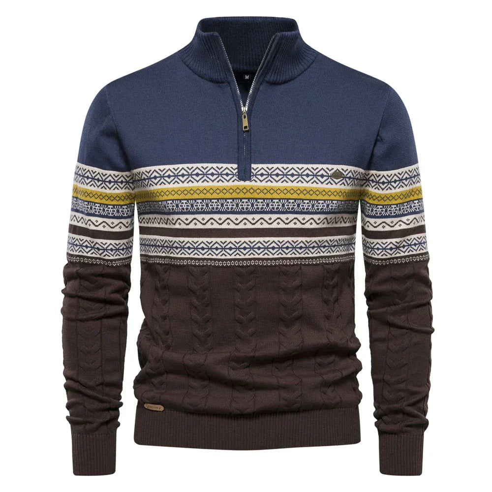 Men's Modern Zip-Up Sweater