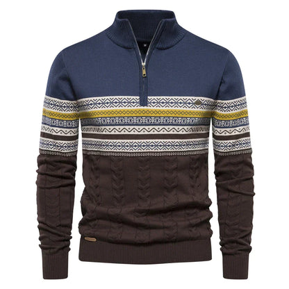 Men's Modern Zip-Up Sweater